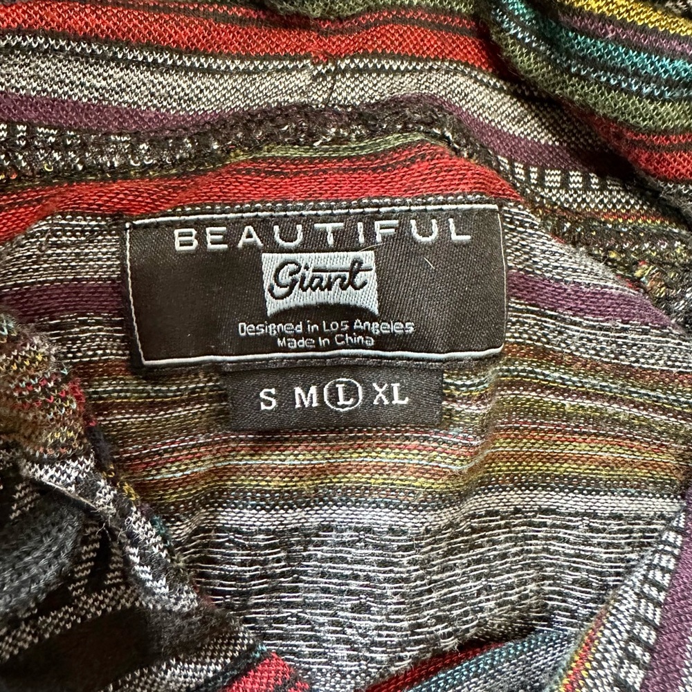 Beautiful Giant Multi Color Patterned Hoodie M/L - Picture 7 of 7